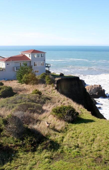 Spyglass By Oceanviewhottubs Oceanfront Tesla Chrging Shelter Cove Oceanfront Apartment Exterior photo